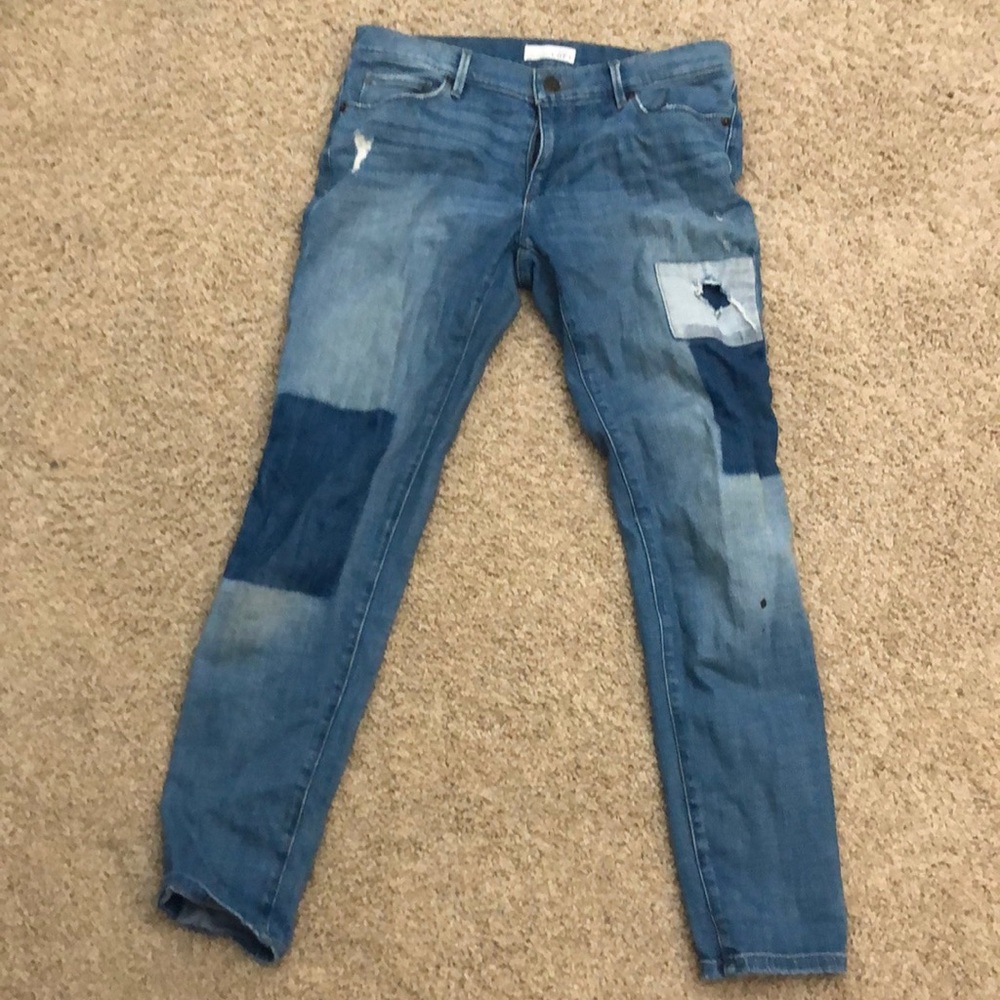 Patch-work jeans.